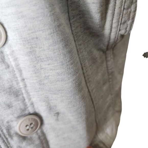 Lucky Brand Long Sleeve Button Up Sweatshirt Jacket Womens Size L Gray - Picture 4 of 9